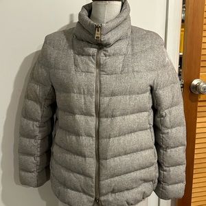 Herno cashmere blend quilted puffer coat M